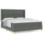 vidaXL Letto con Molle e Materasso Grigio Scuro 180x200 cm in Tessuto vidaXL Letto con Molle e Materasso Grigio Scuro 180x200 cm in Tessuto