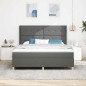 vidaXL Letto con Molle e Materasso Grigio Scuro 180x200 cm in Tessuto vidaXL Letto con Molle e Materasso Grigio Scuro 180x200 cm in Tessuto