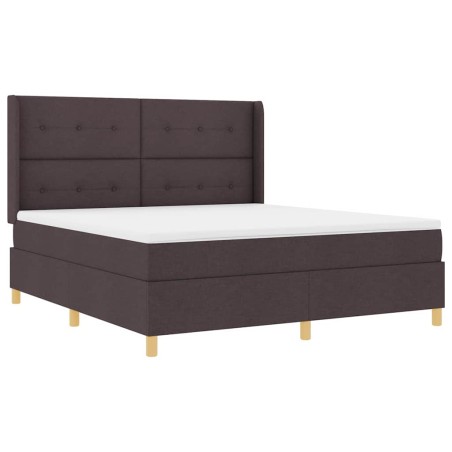 vidaXL Letto con Molle e Materasso Marrone Scuro 180 x 200 cm