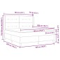 vidaXL Letto a Molle Blu con Materasso 180x200 cm in Tessuto