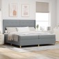 vidaXL Letto con molle e materasso grigio chiaro 200x200 cm in tessuto vidaXL Letto con molle e materasso grigio chiaro 200x200 cm in tessuto