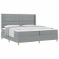 vidaXL Letto con molle e materasso grigio chiaro 200x200 cm in tessuto vidaXL Letto con molle e materasso grigio chiaro 200x200 cm in tessuto