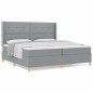 vidaXL Letto con molle e materasso grigio chiaro 200x200 cm in tessuto vidaXL Letto con molle e materasso grigio chiaro 200x200 cm in tessuto