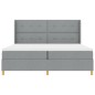 vidaXL Letto con molle e materasso grigio chiaro 200x200 cm in tessuto vidaXL Letto con molle e materasso grigio chiaro 200x200 cm in tessuto