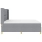 vidaXL Letto con molle e materasso grigio chiaro 200x200 cm in tessuto vidaXL Letto con molle e materasso grigio chiaro 200x200 cm in tessuto