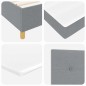 vidaXL Letto con molle e materasso grigio chiaro 200x200 cm in tessuto vidaXL Letto con molle e materasso grigio chiaro 200x200 cm in tessuto
