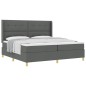 vidaXL LETTO VIDA XL CON MOLLE E MATERASSO - GRIGIO SCURO, 200X200 CM, TESSUTO vidaXL LETTO VIDA XL CON MOLLE E MATERASSO - GRIGIO SCURO, 200X200 CM, TESSUTO