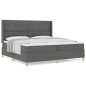 vidaXL LETTO VIDA XL CON MOLLE E MATERASSO - GRIGIO SCURO, 200X200 CM, TESSUTO vidaXL LETTO VIDA XL CON MOLLE E MATERASSO - GRIGIO SCURO, 200X200 CM, TESSUTO