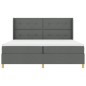 vidaXL LETTO VIDA XL CON MOLLE E MATERASSO - GRIGIO SCURO, 200X200 CM, TESSUTO vidaXL LETTO VIDA XL CON MOLLE E MATERASSO - GRIGIO SCURO, 200X200 CM, TESSUTO