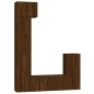 Set Mobili Porta TV 5 pz Rovere Marrone in Legno Multistrato Set Mobili Porta TV 5 pz Rovere Marrone in Legno Multistrato