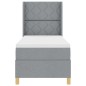 vidaXL Letto con molle e materasso - Grigio chiaro, 80x200 cm, tessuto
