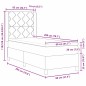 vidaXL Letto con molle e materasso - Grigio chiaro, 80x200 cm, tessuto