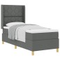 vidaXL Letto Box Spring con materasso grigio scuro 80x200 cm in tessuto vidaXL Letto Box Spring con materasso grigio scuro 80x200 cm in tessuto