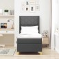 vidaXL Letto Box Spring con materasso grigio scuro 80x200 cm in tessuto vidaXL Letto Box Spring con materasso grigio scuro 80x200 cm in tessuto