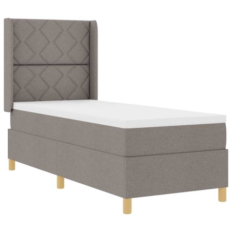 vidaXL Letto con molleggio e materasso tortora 80x200 cm