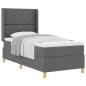 vidaXL Letto con molle e materasso grigio scuro 90x200 cm in tessuto vidaXL Letto con molle e materasso grigio scuro 90x200 cm in tessuto