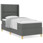 vidaXL Letto con molle e materasso grigio scuro 90x200 cm in tessuto vidaXL Letto con molle e materasso grigio scuro 90x200 cm in tessuto