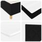 vidaXL Letto con molle e materasso nero 90x200 cm in tessuto
