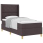 vidaXL Letto a molle con materasso marrone scuro 90x200 cm, tessuto vidaXL Letto a molle con materasso marrone scuro 90x200 cm, tessuto