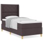 vidaXL Letto a molle con materasso marrone scuro 90x200 cm, tessuto vidaXL Letto a molle con materasso marrone scuro 90x200 cm, tessuto