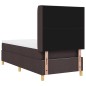 vidaXL Letto a molle con materasso marrone scuro 90x200 cm, tessuto vidaXL Letto a molle con materasso marrone scuro 90x200 cm, tessuto