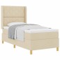 vidaXL Letto con molle e materasso panna - 90x200 cm in tessuto vidaXL Letto con molle e materasso panna - 90x200 cm in tessuto