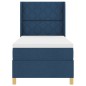 vidaXL Letto con molle e materasso blu 90x200 cm, tessuto. vidaXL Letto con molle e materasso blu 90x200 cm, tessuto.