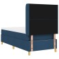 vidaXL Letto con molle e materasso blu 90x200 cm, tessuto. vidaXL Letto con molle e materasso blu 90x200 cm, tessuto.