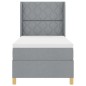 vidaXL Letto con Molle e Materasso Grigio Chiaro 100x200 cm