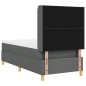 vidaXL Letto con molle e materasso grigio scuro 100x200 cm in tessuto