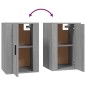 Set Mobili Porta TV 2 pz Grigio Sonoma in Legno Multistrato Set Mobili Porta TV 2 pz Grigio Sonoma in Legno Multistrato