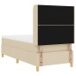 vidaXL Letto Box Spring con Materasso Crema 100x200 cm in tessuto vidaXL Letto Box Spring con Materasso Crema 100x200 cm in tessuto