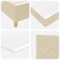 vidaXL Letto Box Spring con Materasso Crema 100x200 cm in tessuto vidaXL Letto Box Spring con Materasso Crema 100x200 cm in tessuto
