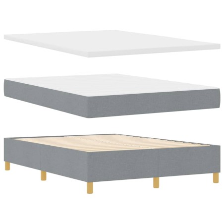 vidaXL Letto con Molle e Materasso Grigio Chiaro 140x200 cm in Tessuto