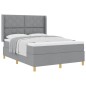 vidaXL Letto con Molle e Materasso Grigio Chiaro 140x200 cm in Tessuto