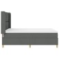 vidaXL Letto con Molle e Materasso Grigio Scuro - 140x200 cm in Tessuto