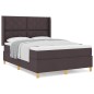 vidaXL Letto con molle e materasso marrone scuro 140x200 cm in tessuto