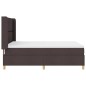 vidaXL Letto con molle e materasso marrone scuro 140x200 cm in tessuto