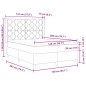 vidaXL Letto con Molle e Materasso - Blu, 140x200 cm, Tessuto vidaXL Letto con Molle e Materasso - Blu, 140x200 cm, Tessuto