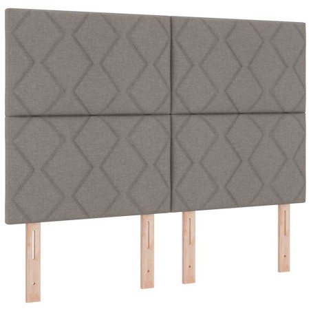 vidaXL Letto a molle con materasso Tortora 160 x 200 cm in tessuto