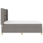 vidaXL Letto a molle con materasso Tortora 160 x 200 cm in tessuto