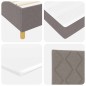 vidaXL Letto a molle con materasso Tortora 160 x 200 cm in tessuto