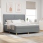 vidaXL Letto a molle con materasso grigio chiaro 180x200 cm in tessuto vidaXL Letto a molle con materasso grigio chiaro 180x200 cm in tessuto