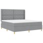 vidaXL Letto a molle con materasso grigio chiaro 180x200 cm in tessuto vidaXL Letto a molle con materasso grigio chiaro 180x200 cm in tessuto
