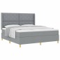 vidaXL Letto a molle con materasso grigio chiaro 180x200 cm in tessuto vidaXL Letto a molle con materasso grigio chiaro 180x200 cm in tessuto