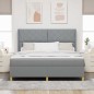 vidaXL Letto a molle con materasso grigio chiaro 180x200 cm in tessuto vidaXL Letto a molle con materasso grigio chiaro 180x200 cm in tessuto
