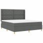 vidaXL Letto a Molle con Materasso Grigio Scuro 180x200 cm, Tessuto vidaXL Letto a Molle con Materasso Grigio Scuro 180x200 cm, Tessuto