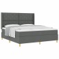 vidaXL Letto a Molle con Materasso Grigio Scuro 180x200 cm, Tessuto vidaXL Letto a Molle con Materasso Grigio Scuro 180x200 cm, Tessuto