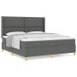 vidaXL Letto a Molle con Materasso Grigio Scuro 180x200 cm, Tessuto vidaXL Letto a Molle con Materasso Grigio Scuro 180x200 cm, Tessuto