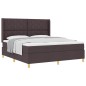 vidaXL Letto con molle e materasso marrone scuro, 180 x 200 cm, in tessuto vidaXL Letto con molle e materasso marrone scuro, 180 x 200 cm, in tessuto